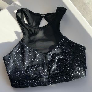 Lululemon black & white mesh sports bra